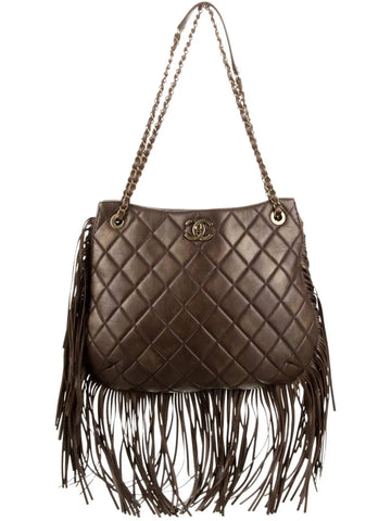 Chanel Pre Owned 2014 Paris Dallas Metiers Dart Fringed Shoulder Bag