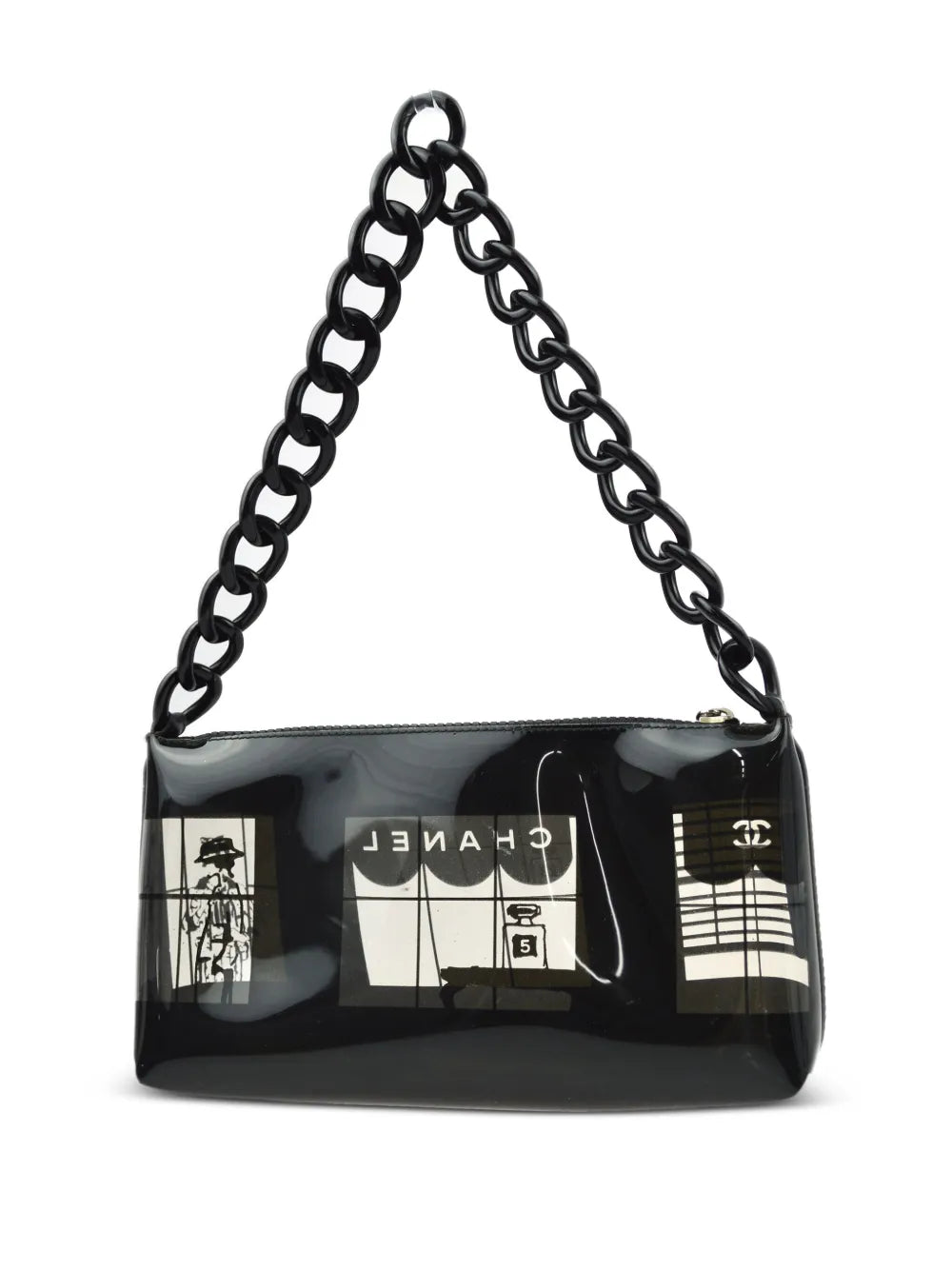 Chanel Pre Owned 2003 Window Print Shoulder Bag