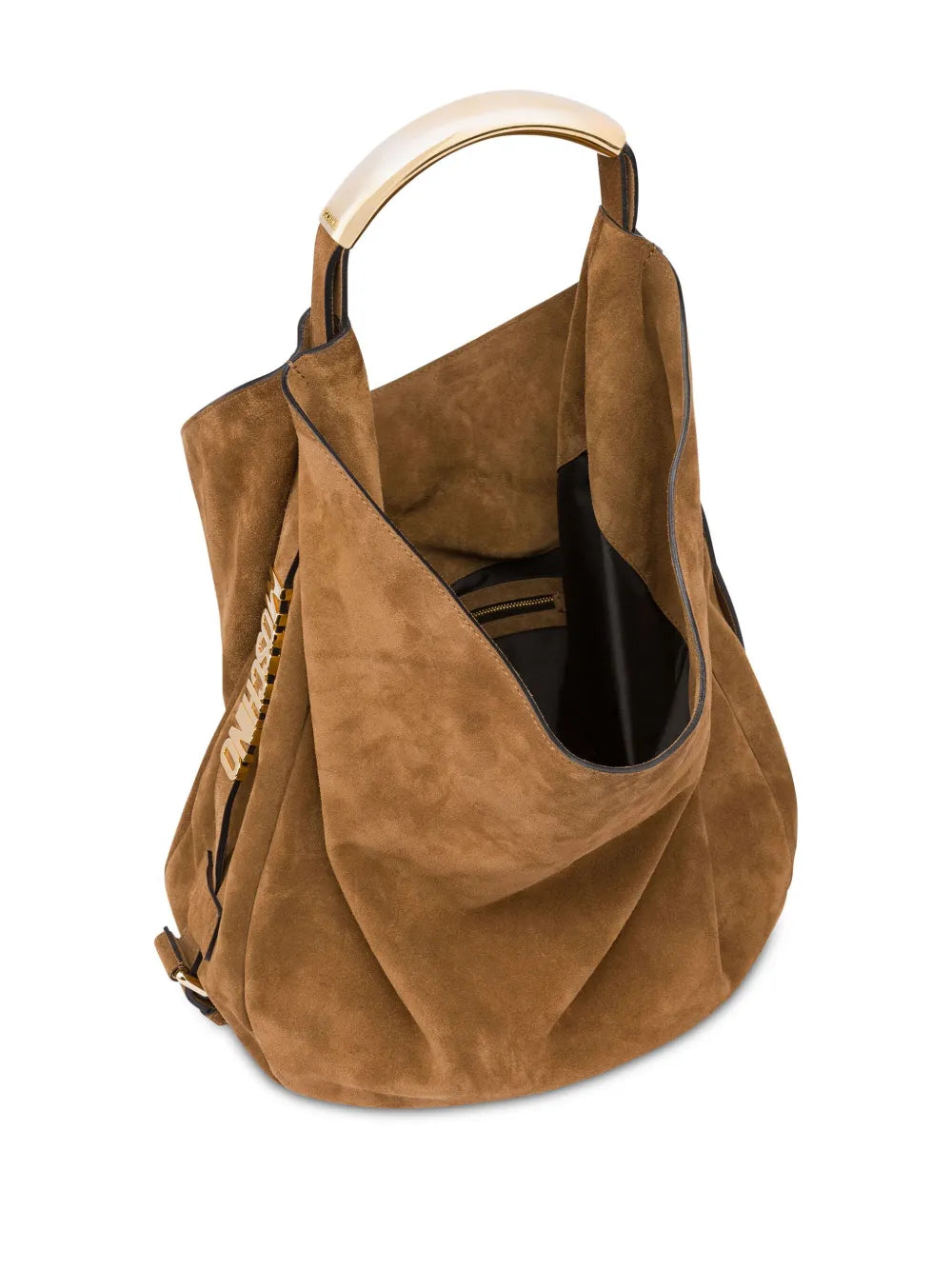 Moschino Handle Me Leather Shoulder Bag