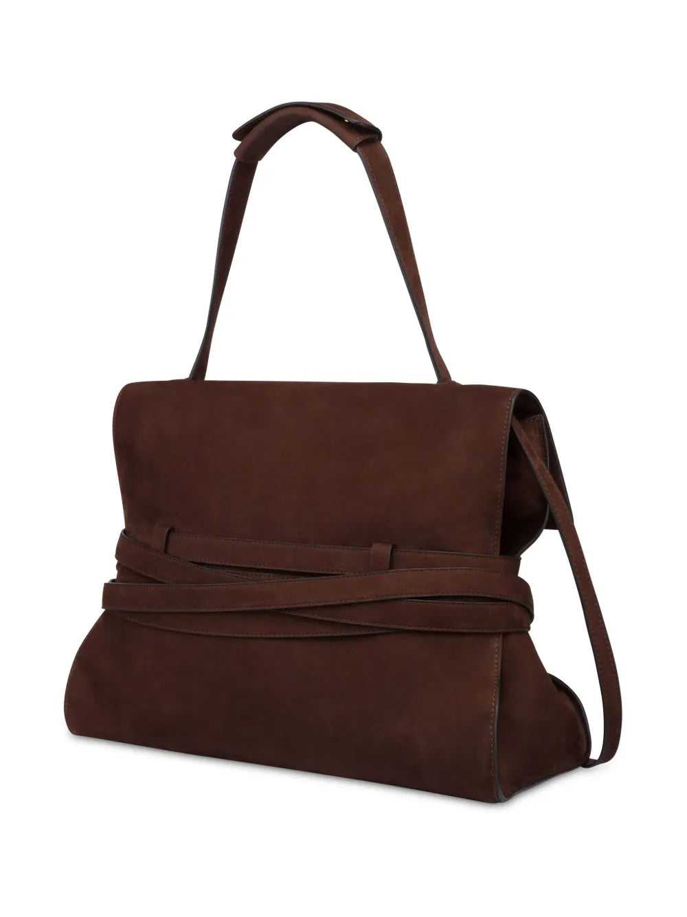 Moschino Tie Me Leather Shoulder Bag
