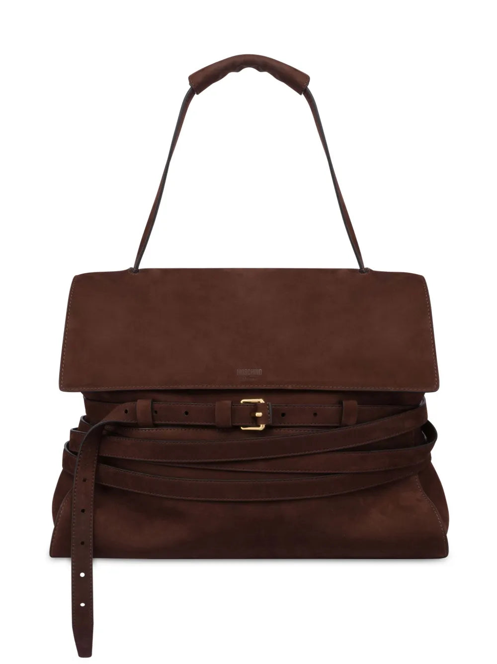 Moschino Tie Me Leather Shoulder Bag