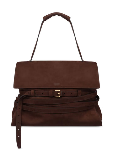 Moschino Tie Me Leather Shoulder Bag