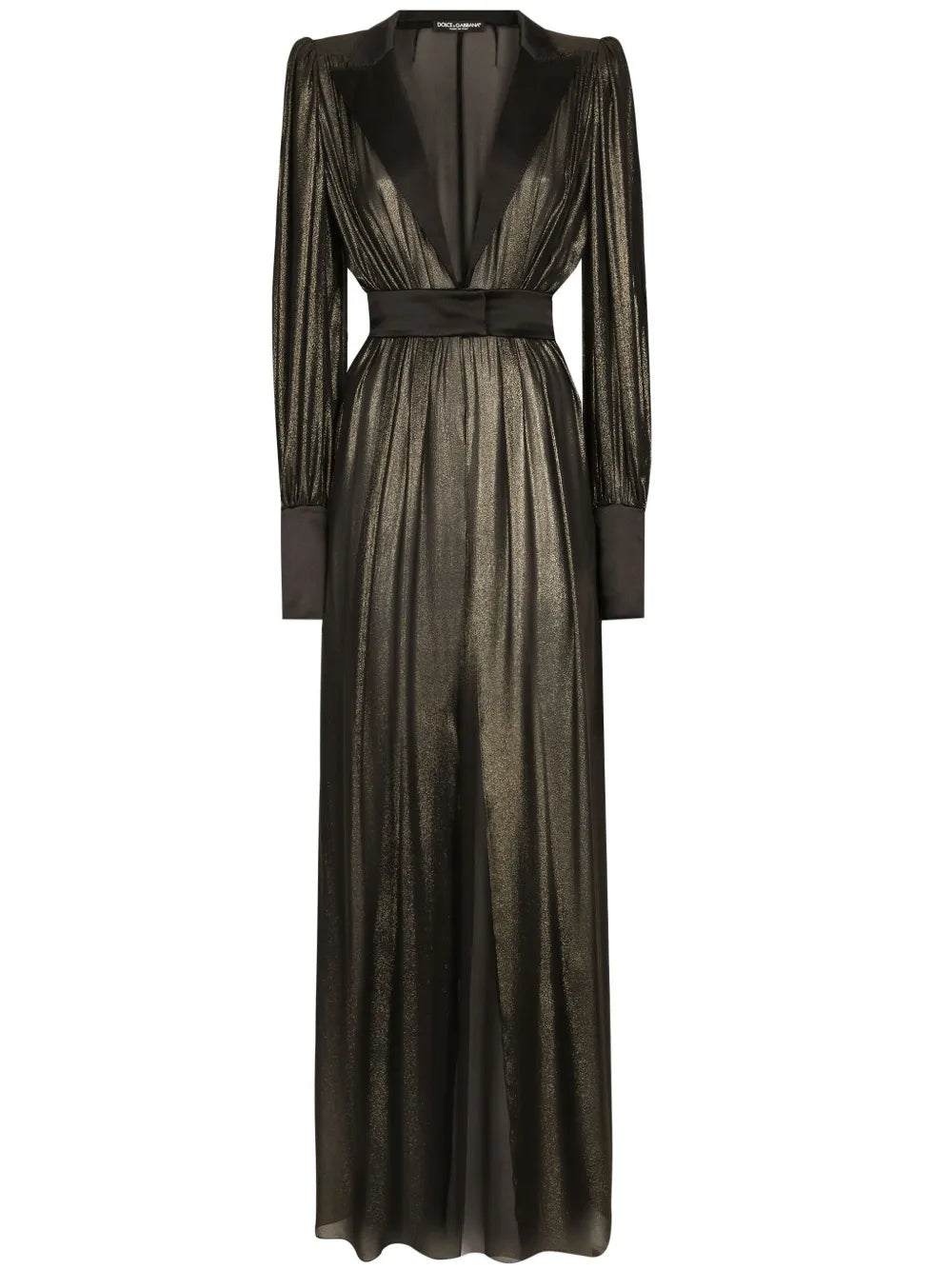 Dolce Gabbana Lurex Plunge Gown