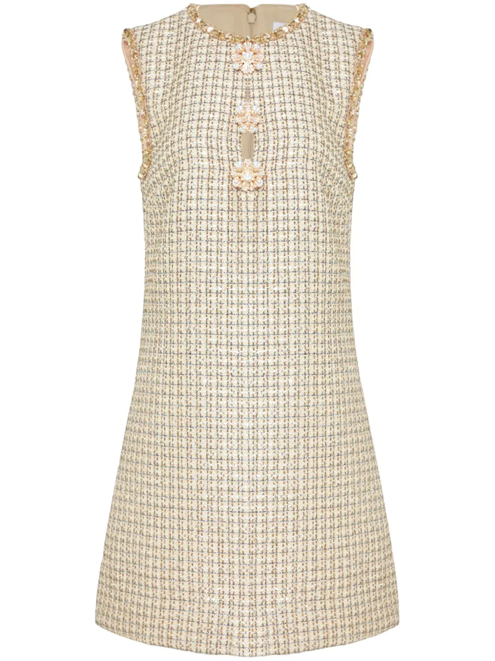 Self Portrait Embellished Boucle Mini Dress