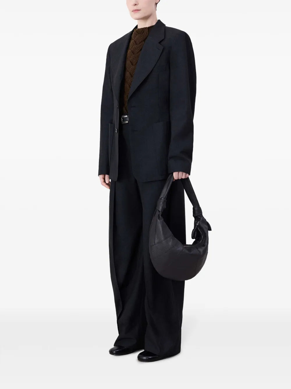 Lemaire Fortune Croissant Leather Shoulder Bag