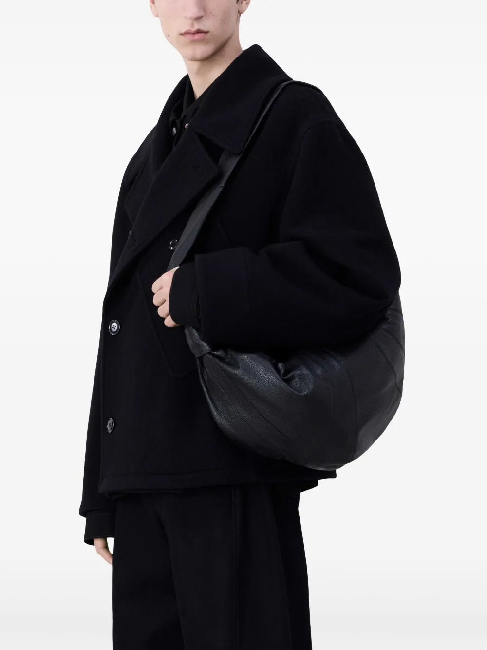 Lemaire Large Croissant Leather Shoulder Bag