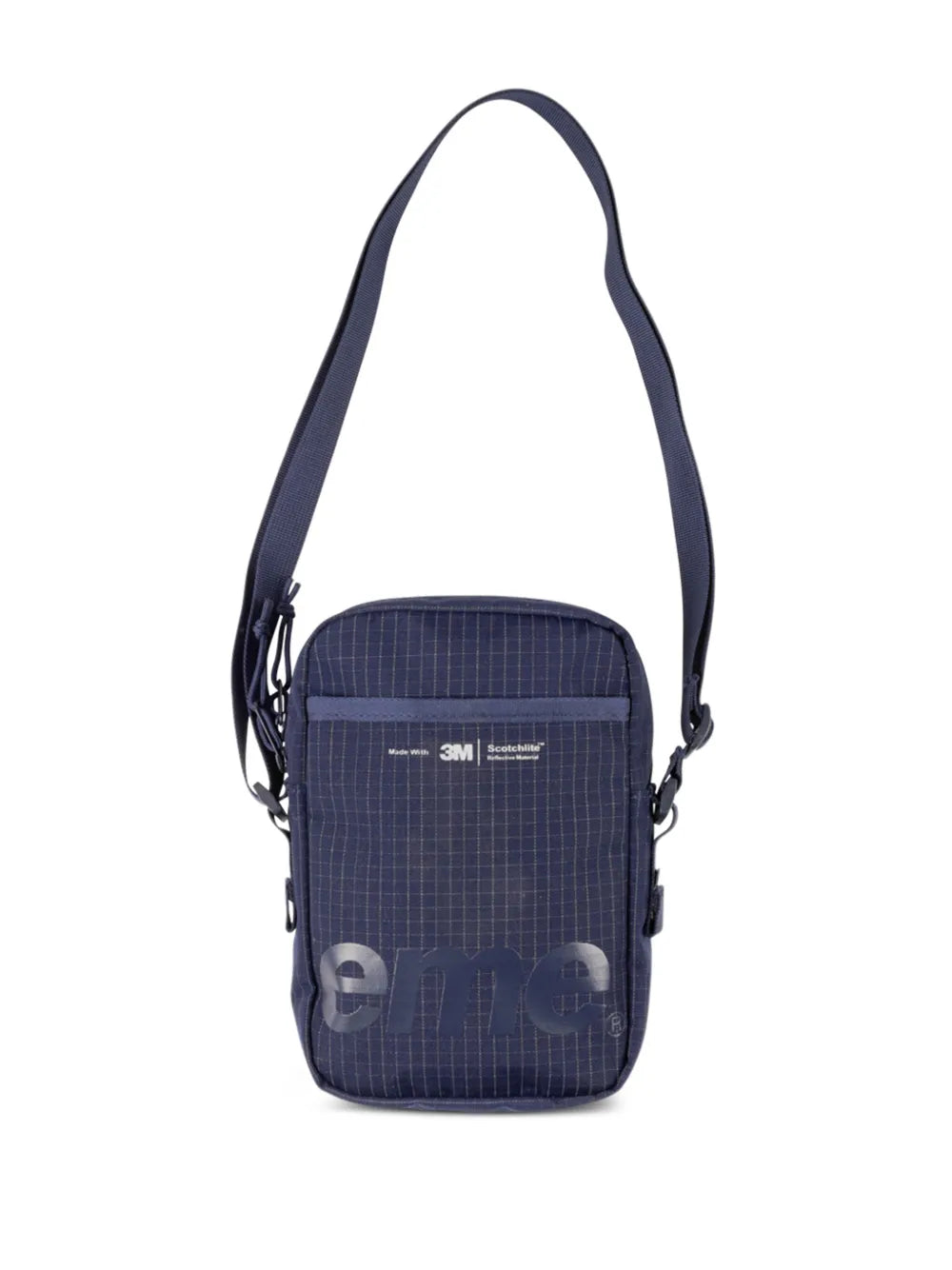 Supreme Logo Print Grid Pattern Shoulder Bag