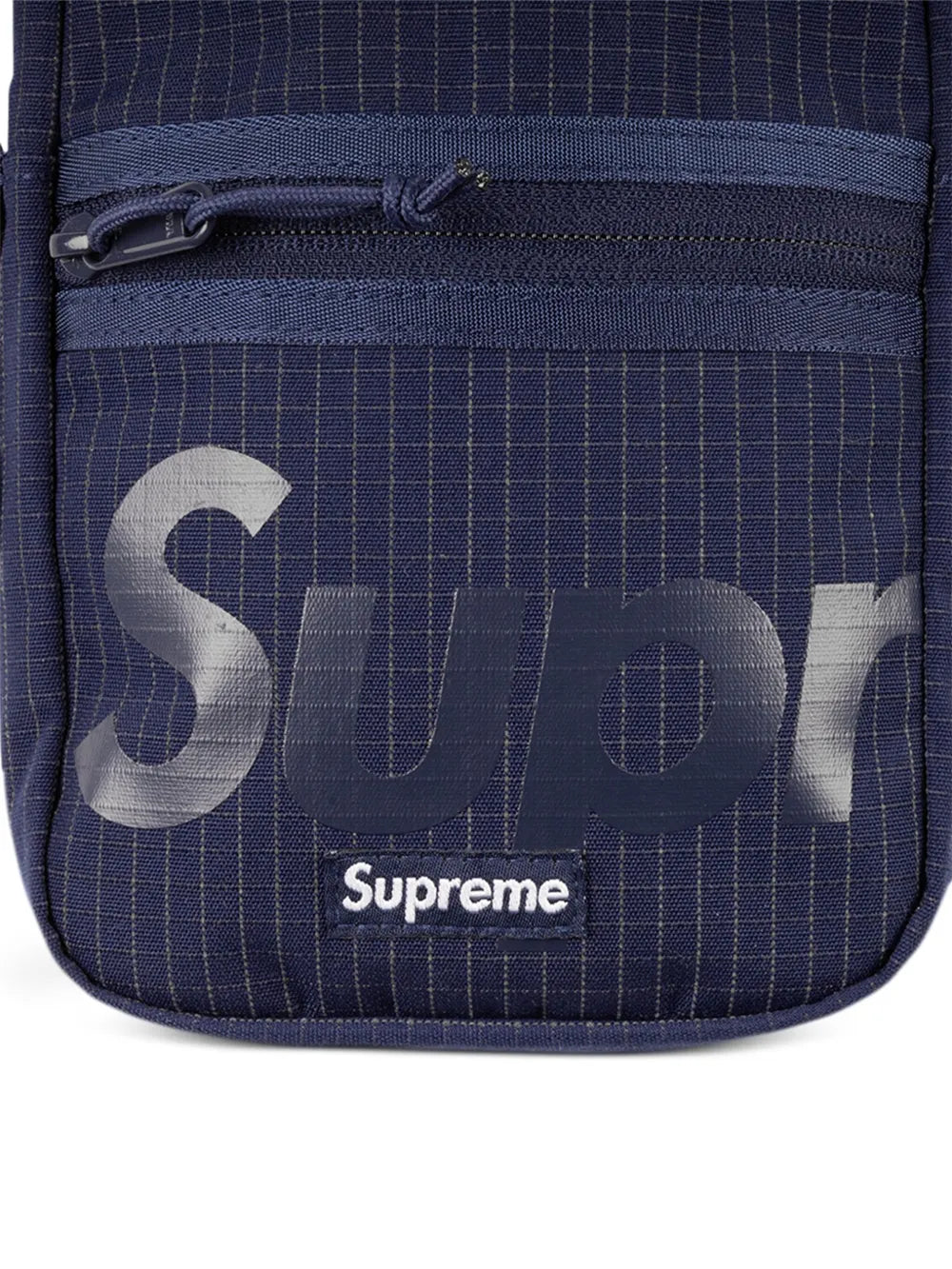 Supreme Logo Print Grid Pattern Shoulder Bag
