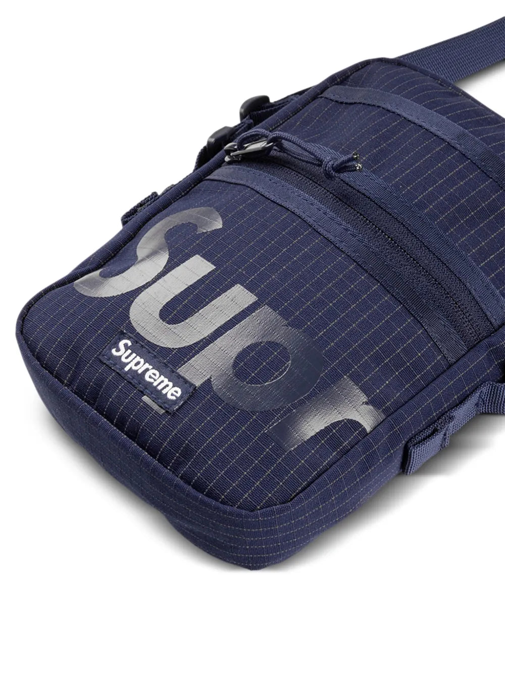 Supreme Logo Print Grid Pattern Shoulder Bag