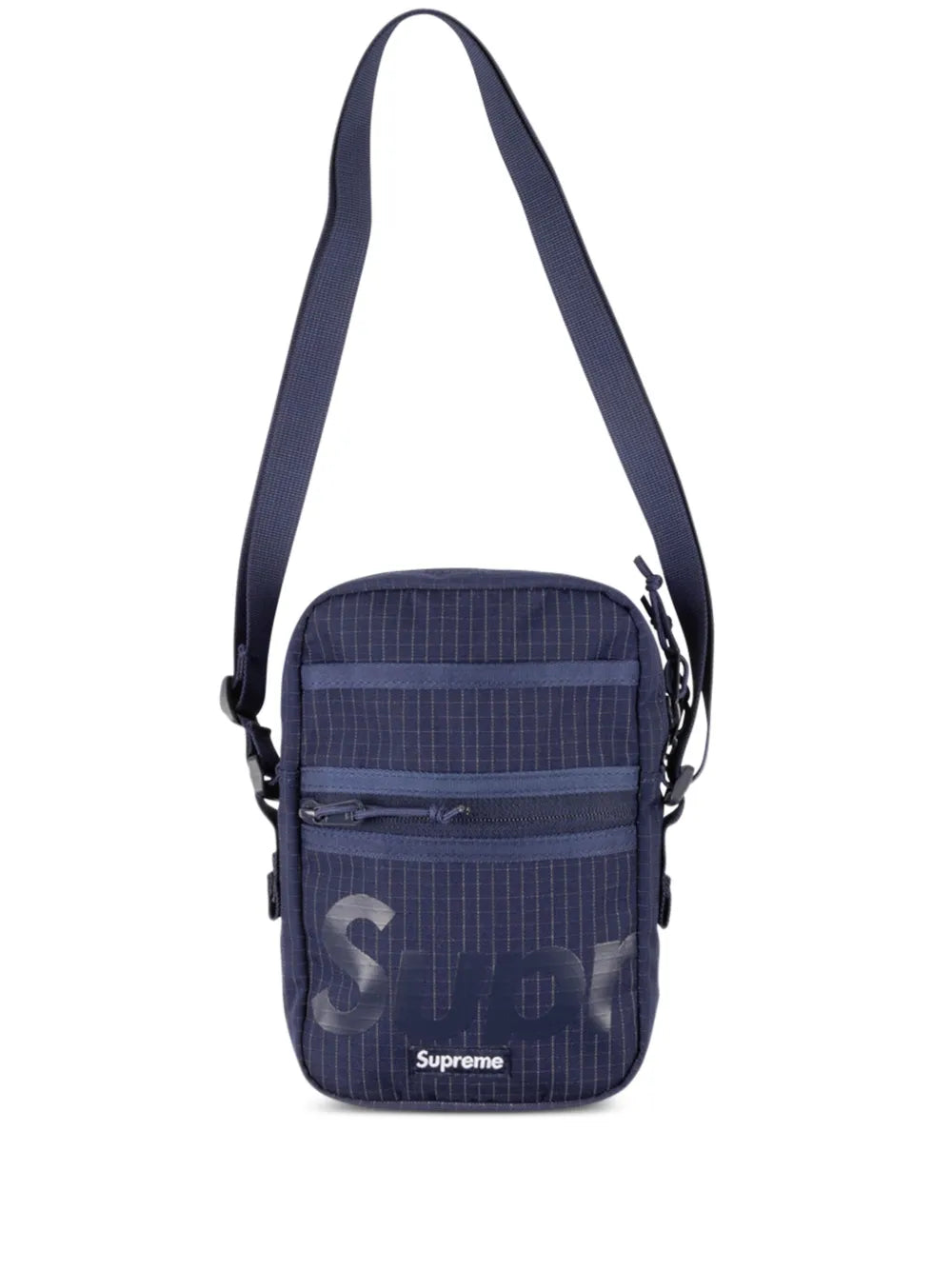 Supreme Logo Print Grid Pattern Shoulder Bag