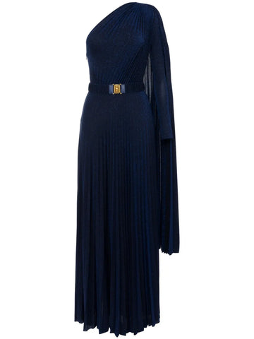 Elisabetta Franchi One Shoulder Pleated Gown