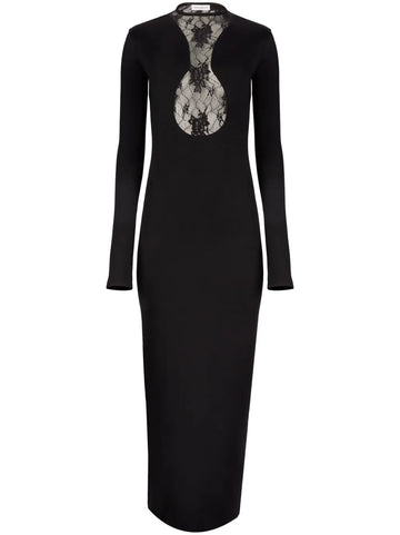 Nina Ricci Lace Panelling Maxi Dress