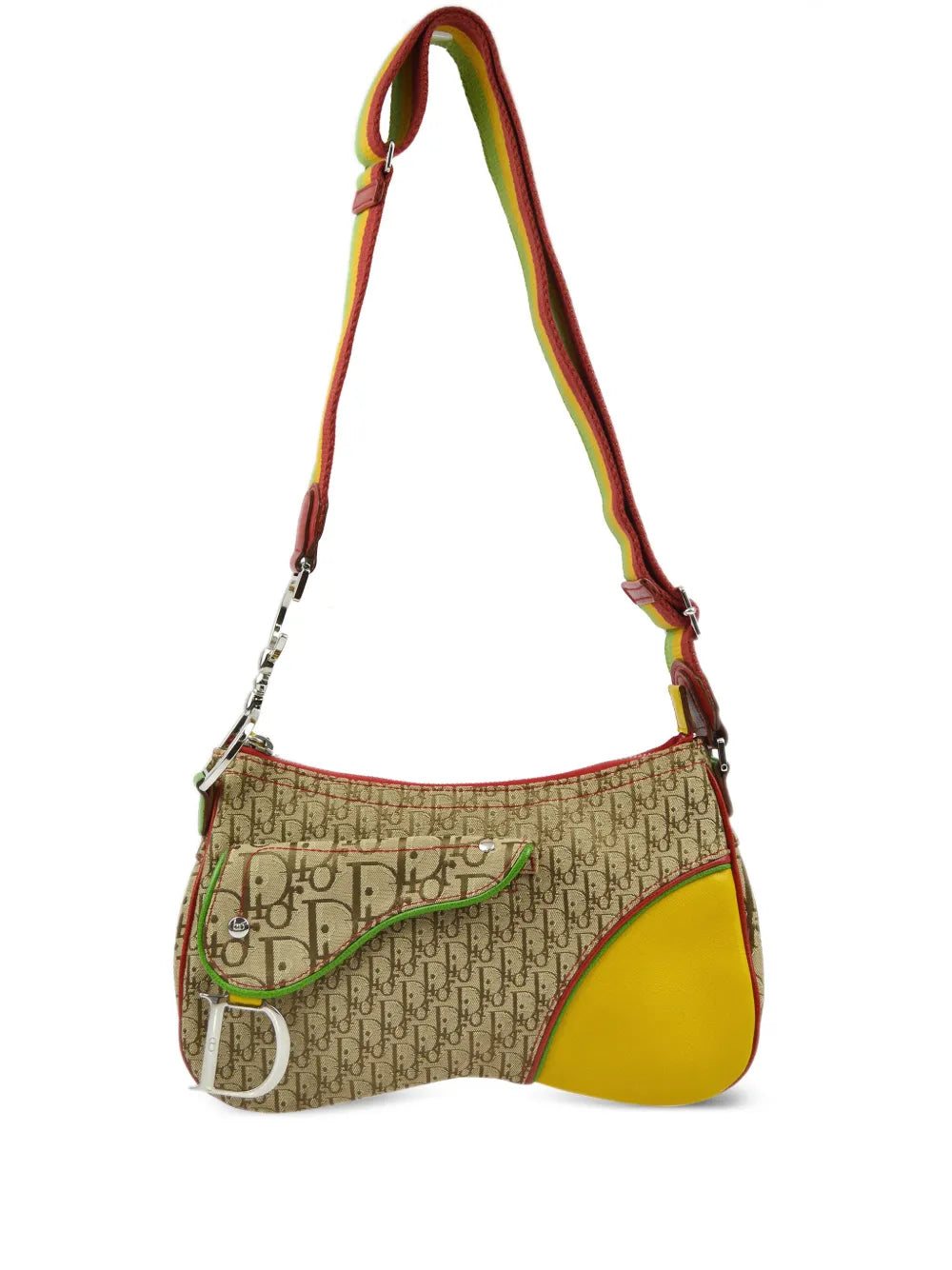 Christian Dior Pre Owned 2004 Rasta Trotter Saddle Shoulder Bag