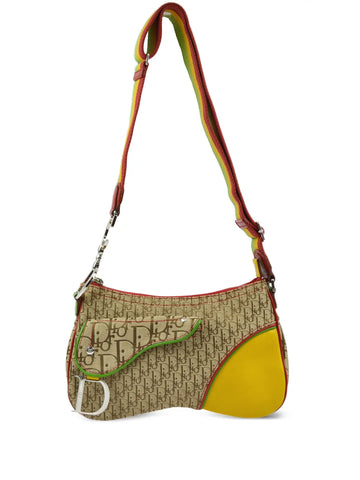 Christian Dior Pre Owned 2004 Rasta Trotter Saddle Shoulder Bag