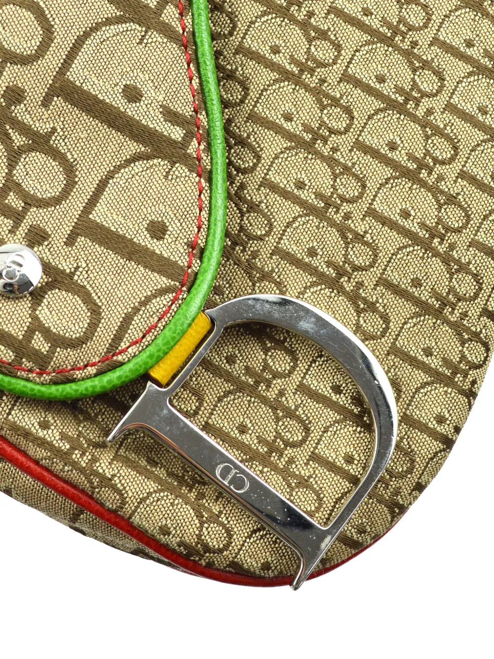 Christian Dior Pre Owned 2004 Rasta Trotter Saddle Shoulder Bag