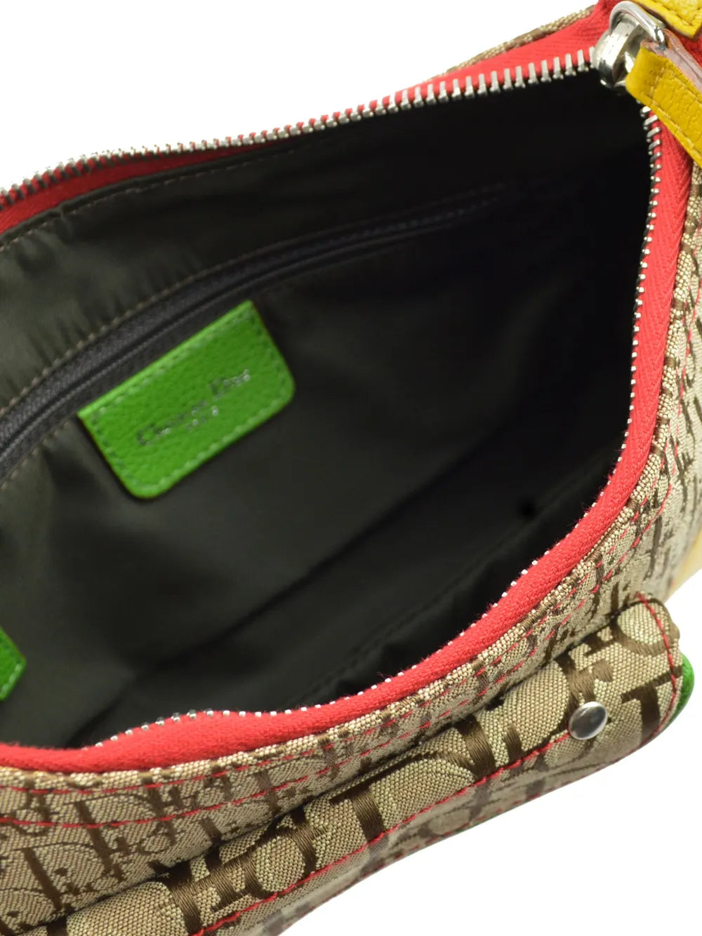 Christian Dior Pre Owned 2004 Rasta Trotter Saddle Shoulder Bag