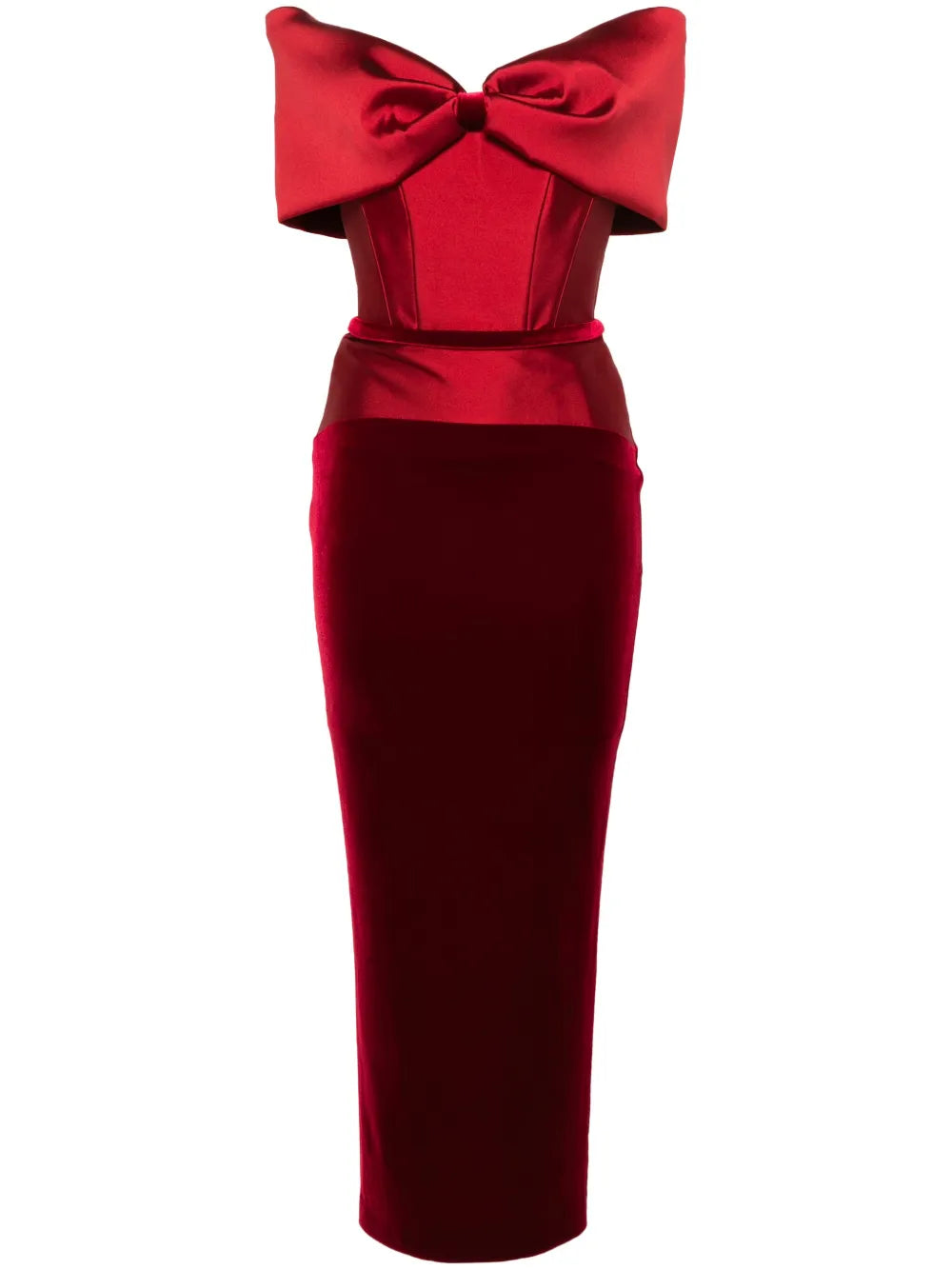 Cristallini Off Shoulder Taffeta Gown