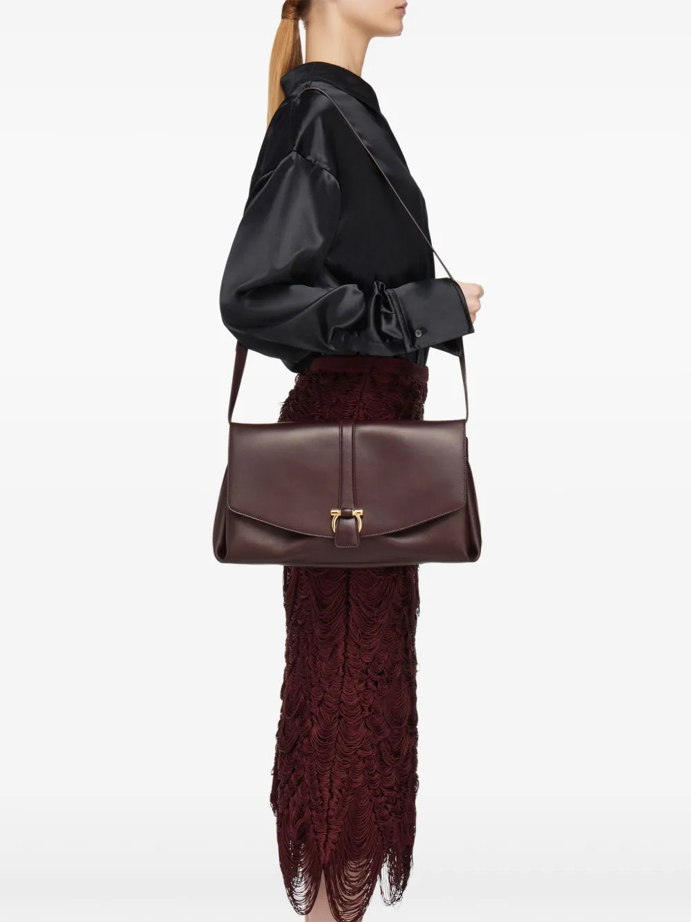 Ferragamo Large Front Flap Soulder Bag