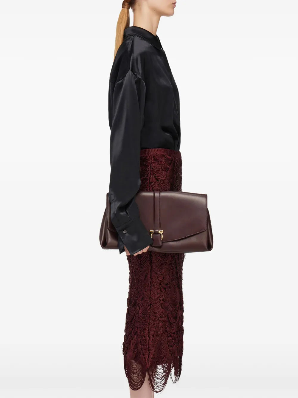 Ferragamo Large Front Flap Soulder Bag