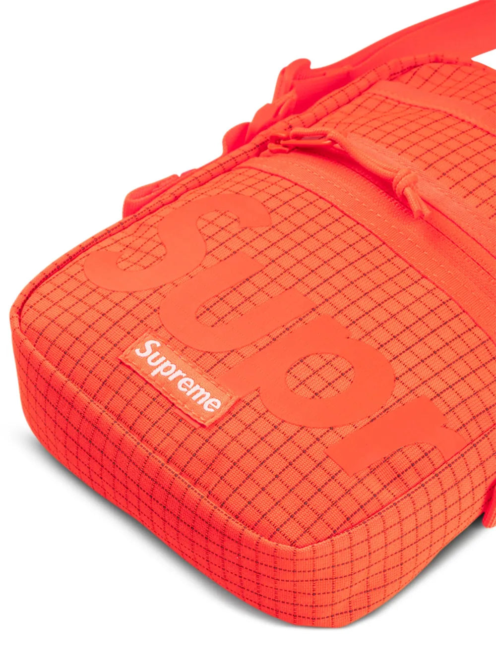 Supreme Logo Print Grid Pattern Shoulder Bag