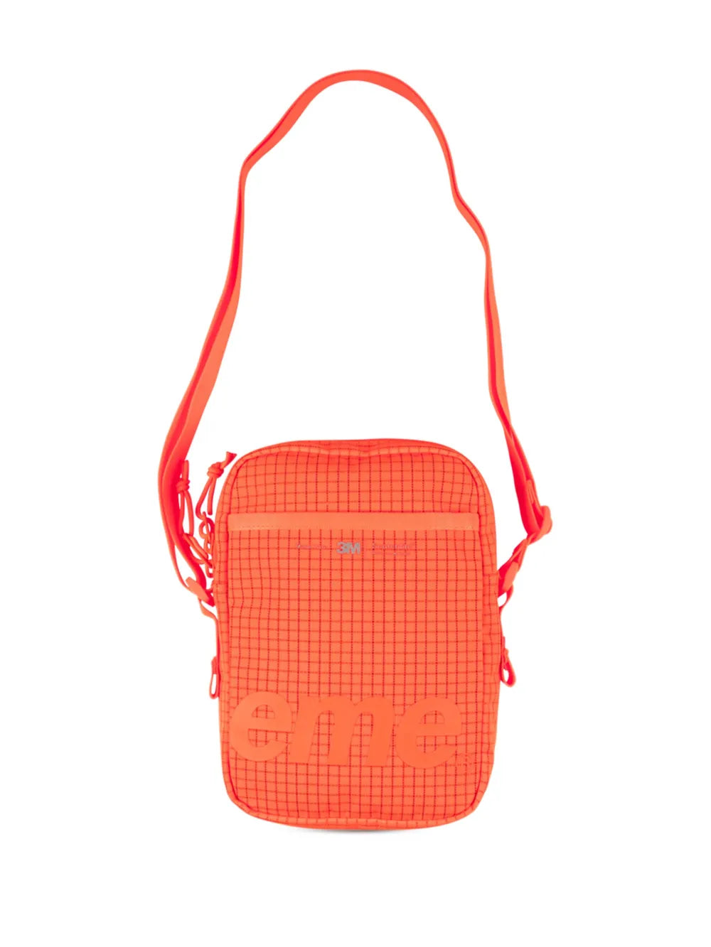 Supreme Logo Print Grid Pattern Shoulder Bag