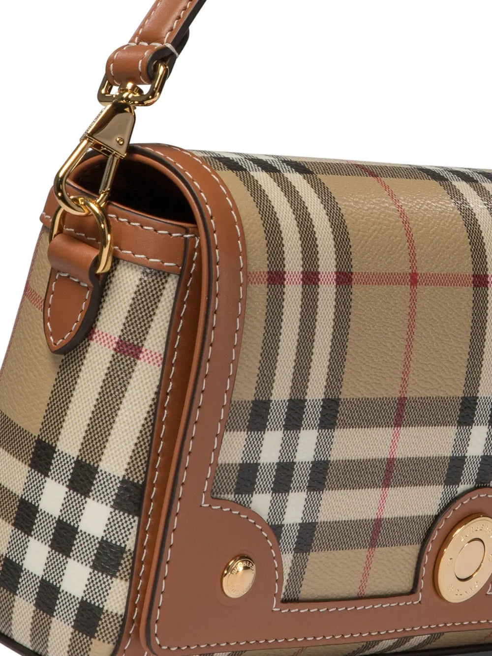 Burberry Vintage Check Logo Plaque Shoulder Bag