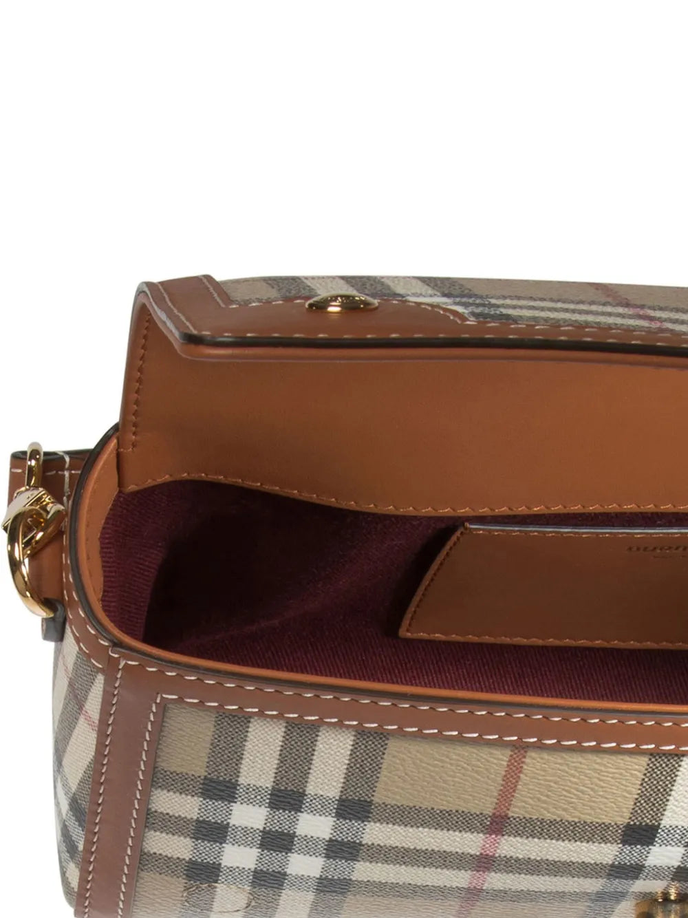 Burberry Vintage Check Logo Plaque Shoulder Bag