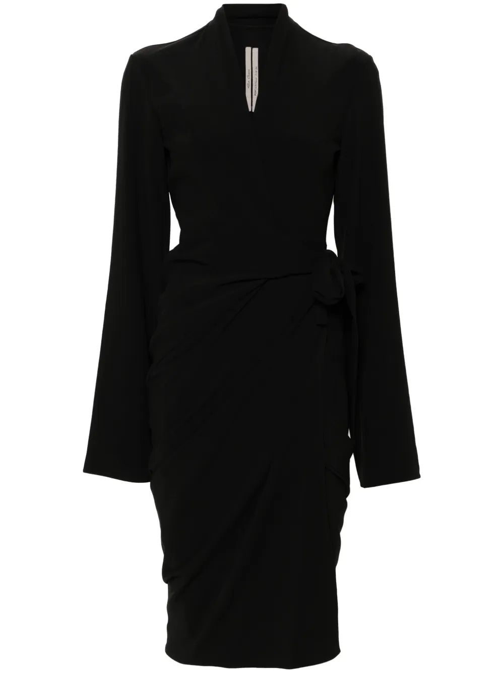 Rick Owens Tie Fastening Crepe Wrap Dress