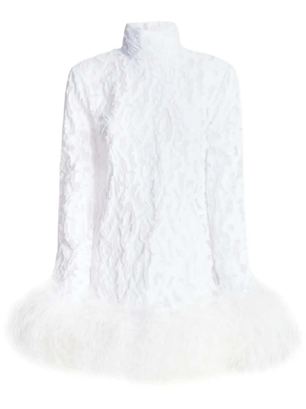Taller Marmo Gina Gina Gina Feather Trim Minidress