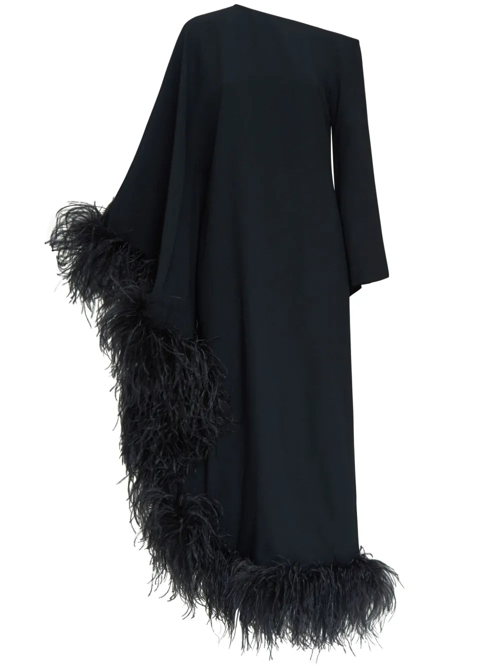 Taller Marmo Ubud Extravaganza Feather Trim Maxi Dress
