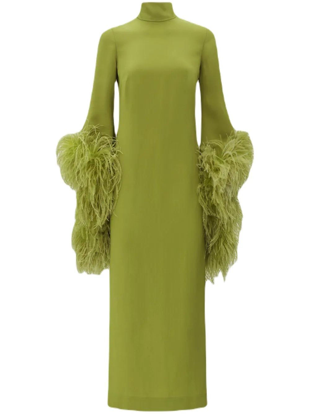 Taller Marmo Del Rio Feather Trim Midi Dress