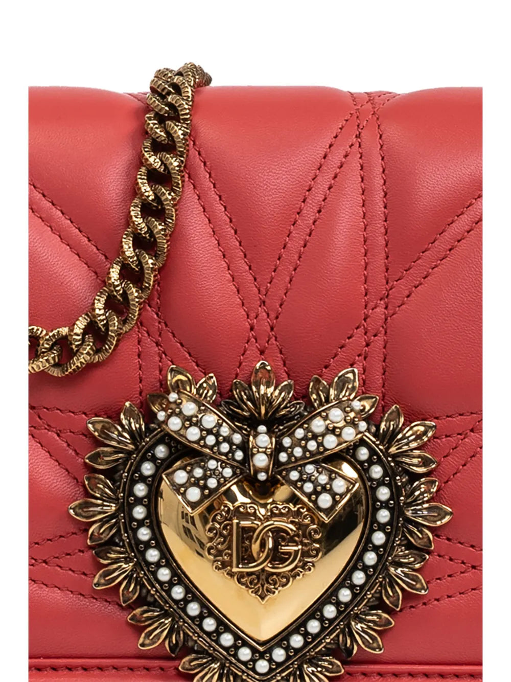 Dolce Gabbana Medium Devotion Quilted Shoulder Bag