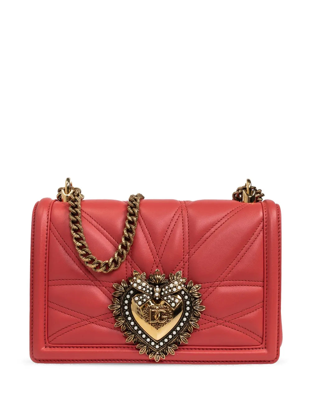 Dolce Gabbana Medium Devotion Quilted Shoulder Bag