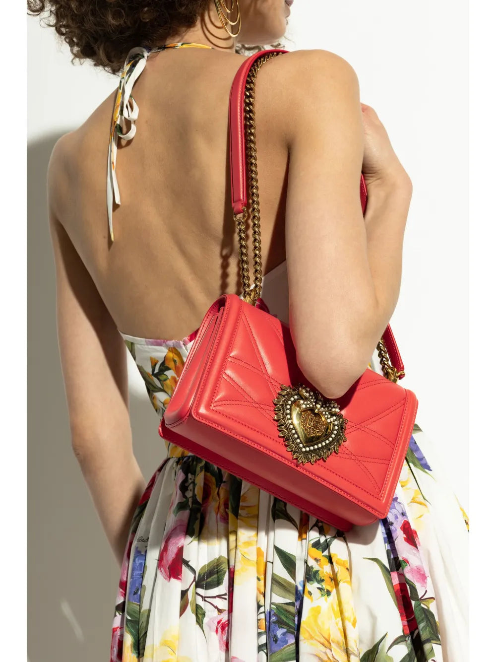 Dolce Gabbana Medium Devotion Quilted Shoulder Bag