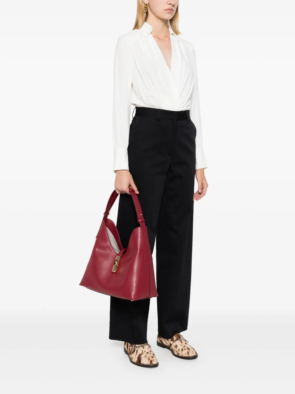 Furla Logo Stamp Shoulder Bag