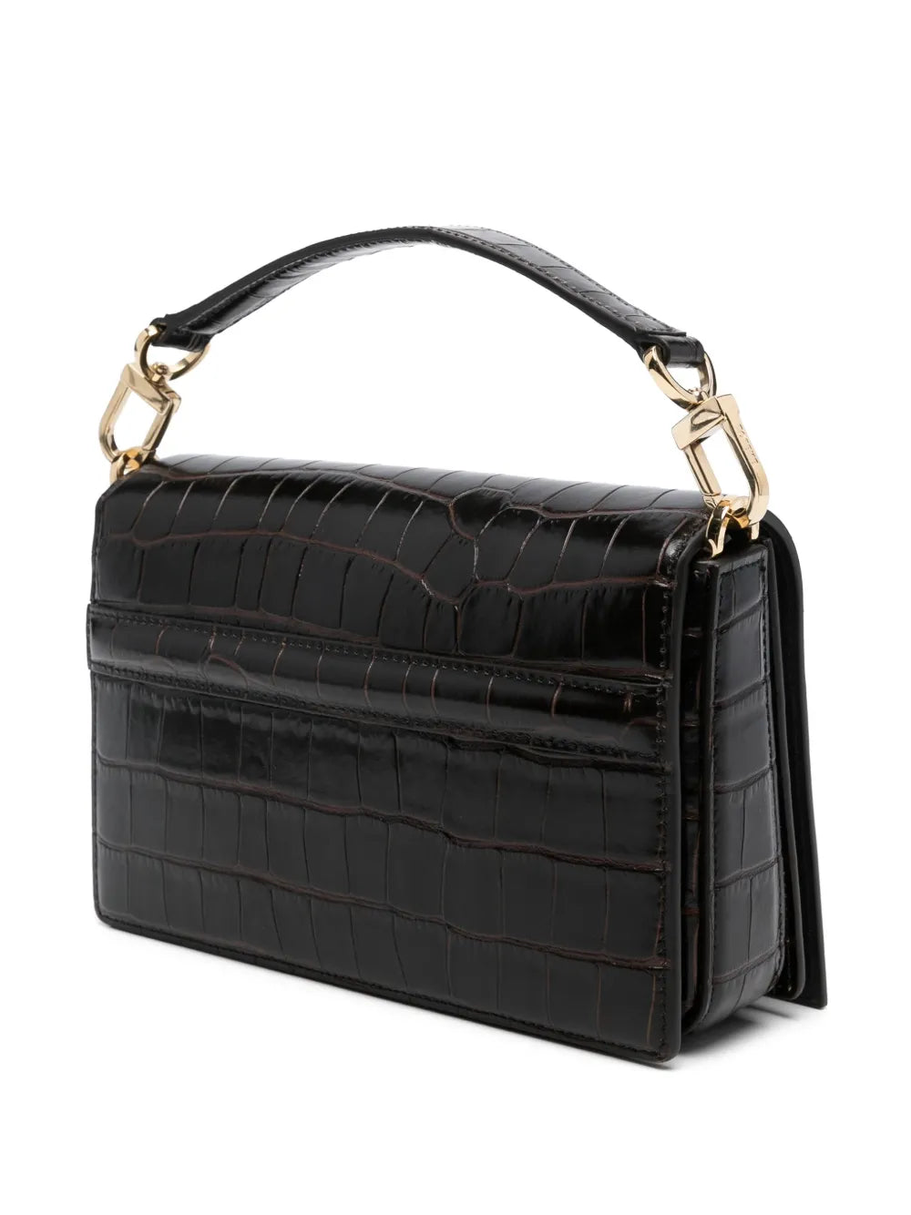 Toteme T Flap Crocodile Embossed Mini Bag
