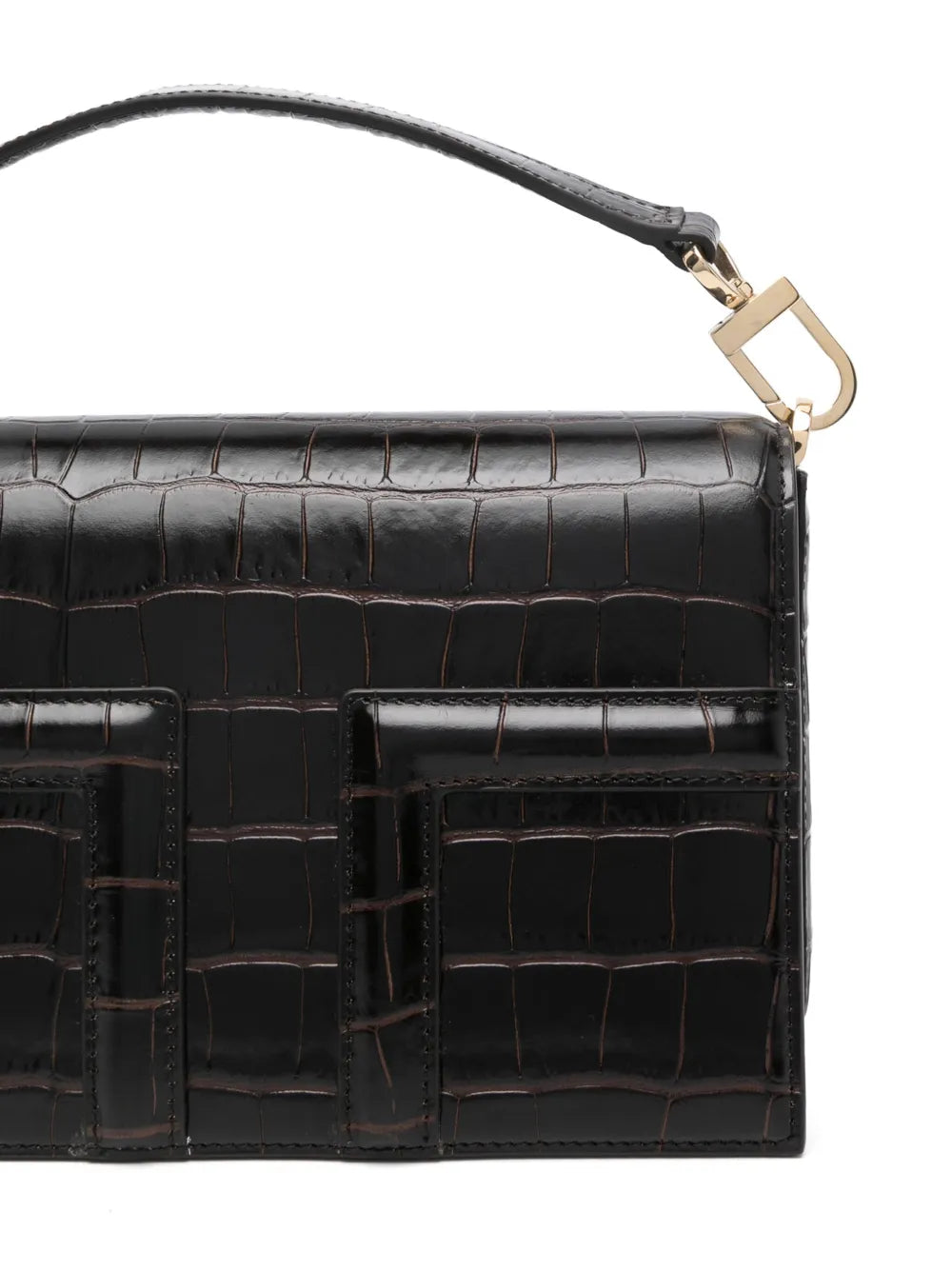 Toteme T Flap Crocodile Embossed Mini Bag