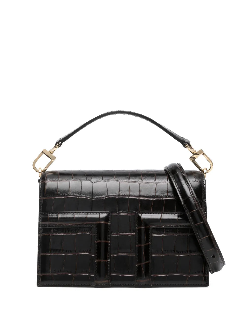 Toteme T Flap Crocodile Embossed Mini Bag