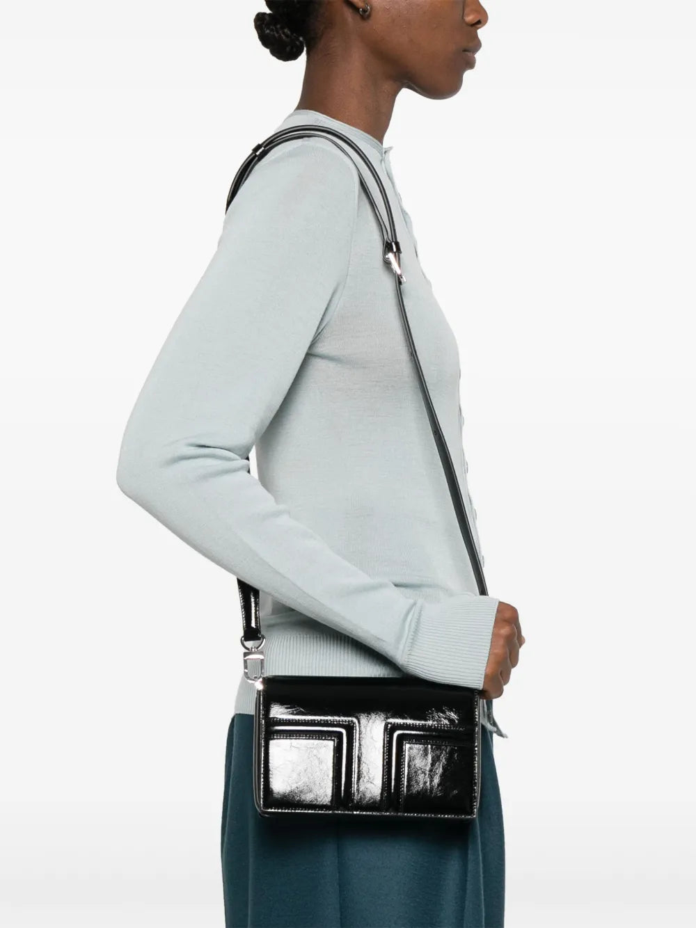 Toteme T Flap Naplack Leather Mini Bag