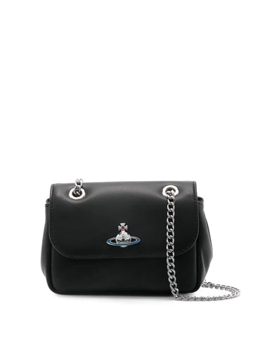 Vivienne Westwood Small Orb Plaque Leather Shoulder Bag