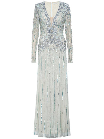 Rachel Gilbert Rosa Crystal Embellished Gown