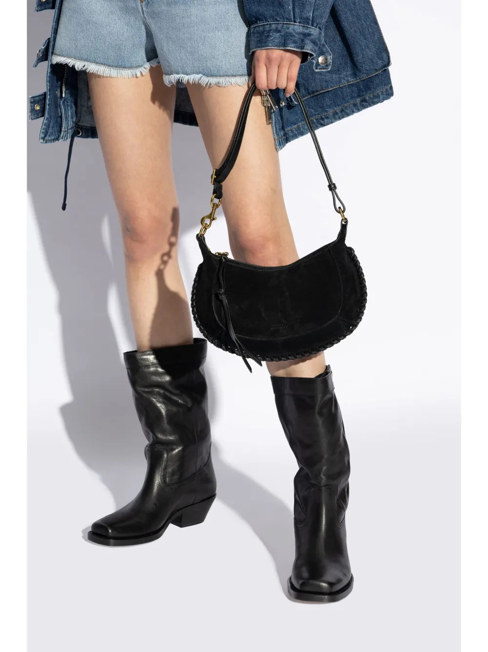 Isabel Marant Oskan Moon Suede Shoulder Bag