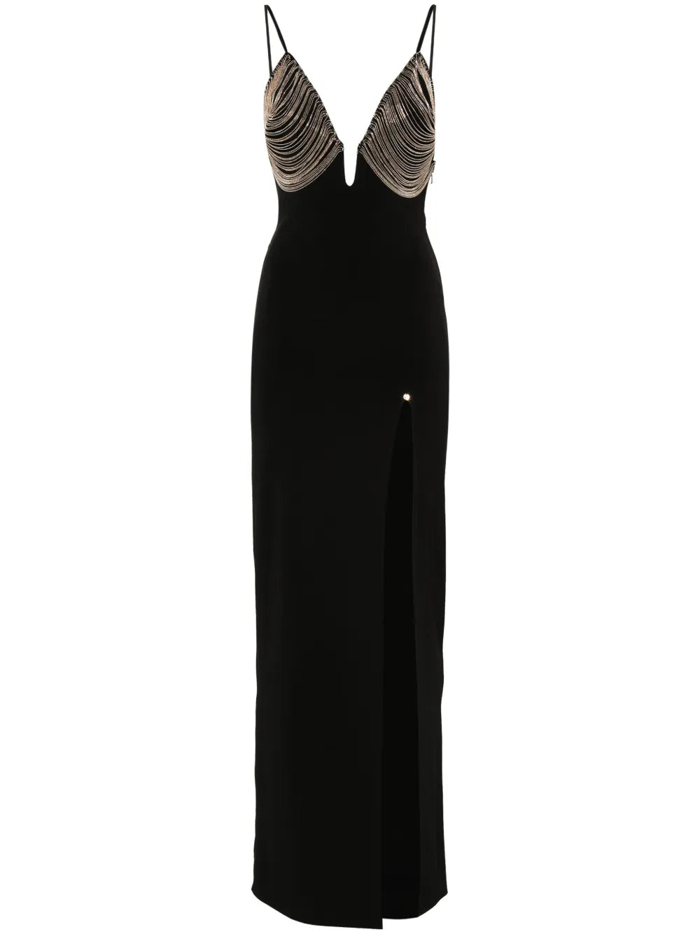 Nissa Fringe Detail Maxi Dress