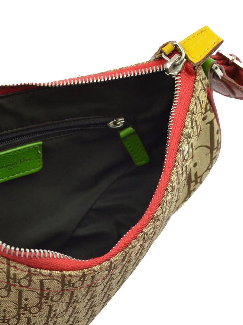 Christian Dior Pre Owned 2004 Rasta Line Saddle Shoulder Bag