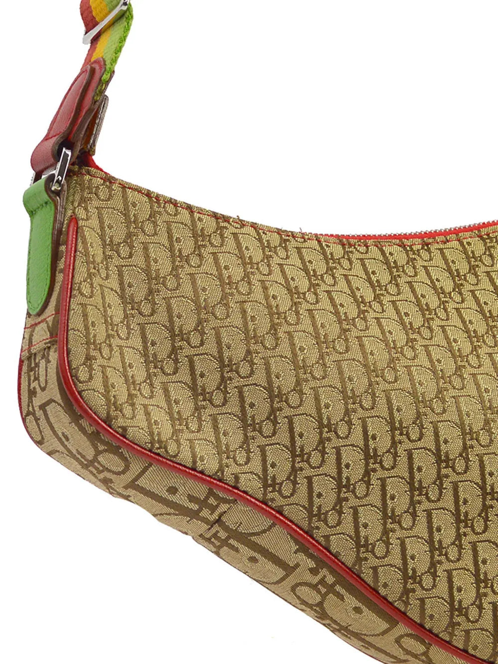Christian Dior Pre Owned 2004 Rasta Line Saddle Shoulder Bag