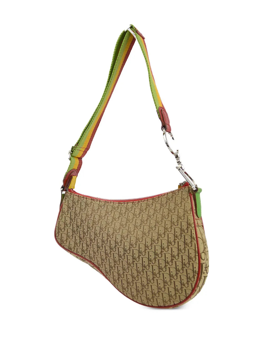 Christian Dior Pre Owned 2004 Rasta Line Saddle Shoulder Bag