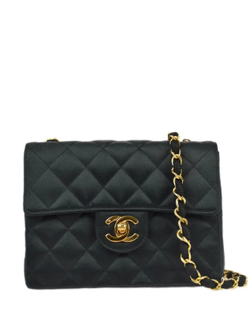 Chanel Pre Owned 1990 Mini Classic Square Flap 17 Shoulder Bag