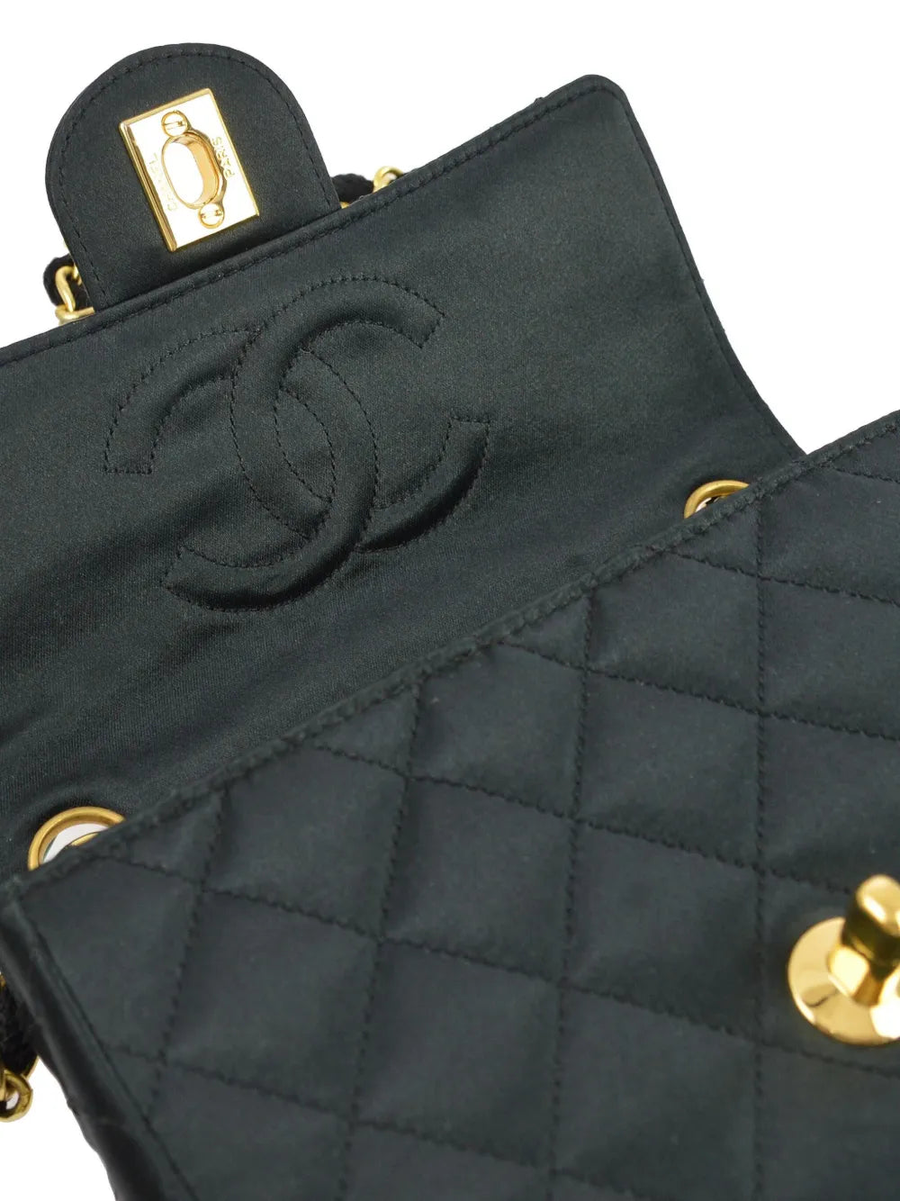 Chanel Pre Owned 1990 Mini Classic Square Flap 17 Shoulder Bag