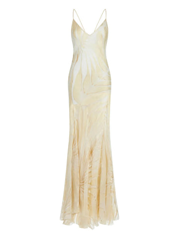Roberto Cavalli Satin Maxi Dress