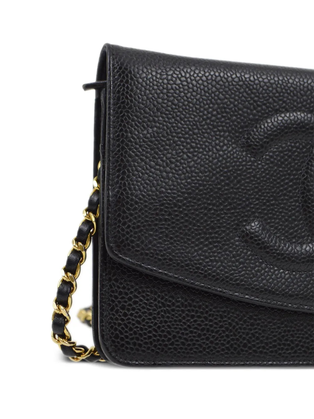 Chanel Pre Owned 2000 Cc Stitch Wallet On Chain